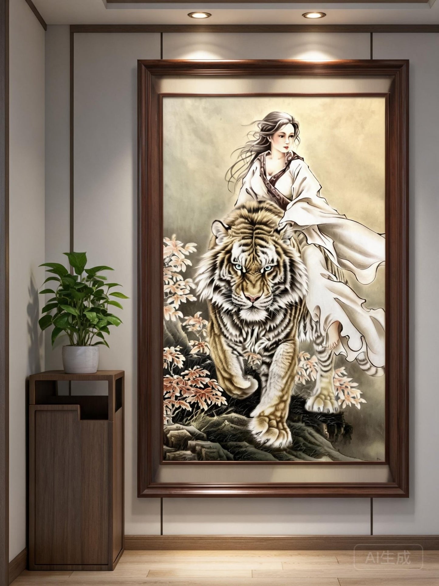 神女伏虎圖 - Master Tiger